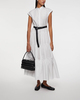Max Mara Studio Dress Flounced Cotton Shirt  White IT 44 (EUR 38)
