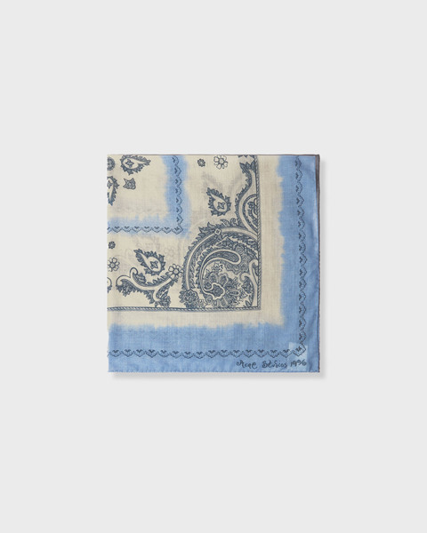 Scarf Paisley Print Wool Beige/blå ONESIZE 2