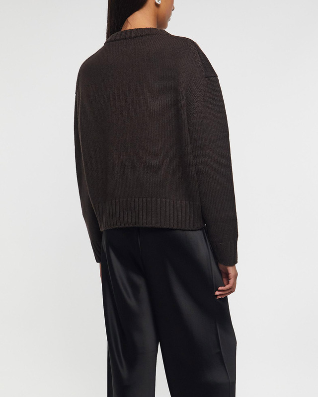 Almada Label  Sweater Cru Crewneck  Chocolate L