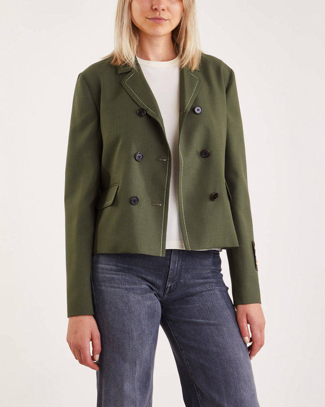 Marni Jacket Double-Breasted Wool  Grön IT 40 (EUR 34)