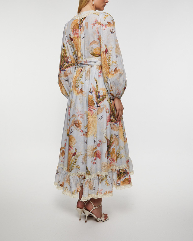 Zimmermann Klänning Ascension Frill Midi Ljusblå 3 (L-XL)