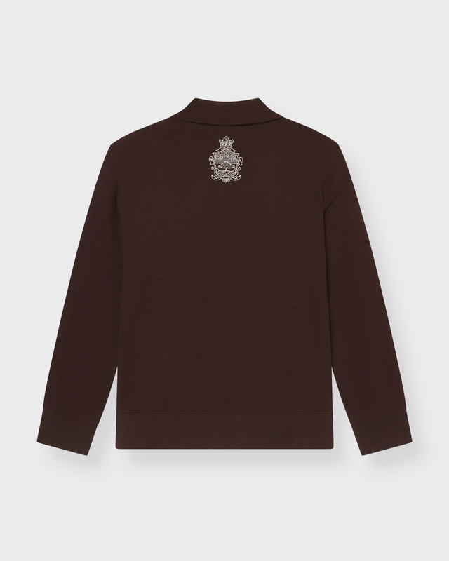 Ritz Paris x Frame Sweater Ritz Half Zip Polo Chocolate XL