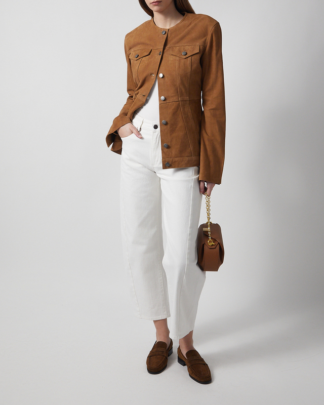 Haikure Jacket Temple Suede Chocolate M