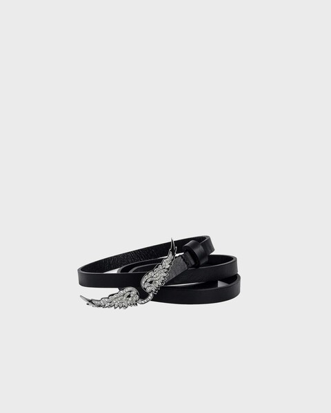Bälte ROCK BELT NATURAL LEATHER Svart 1