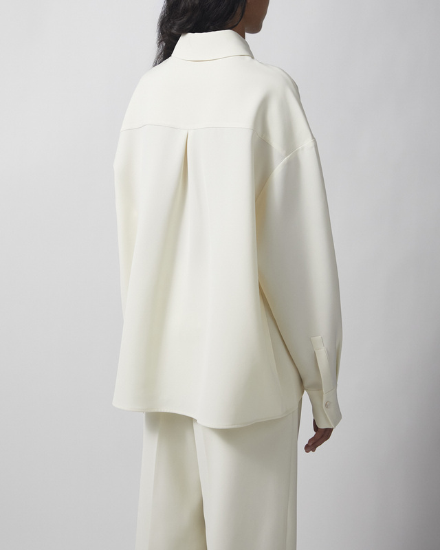 Almada Shirt Finn Crepe Creme L