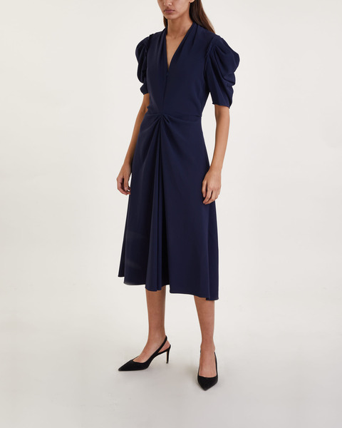 Klänning Matte Viscose Crepe Navy 2