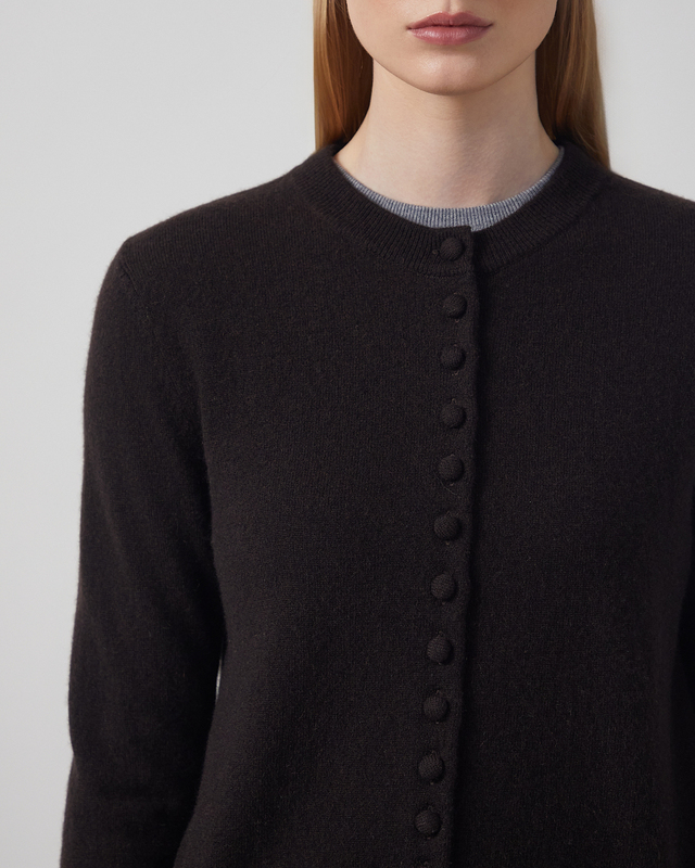 LISA YANG Cardigan Wilona Cashmere Mörkbrun 2 (M-L)