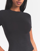 Skims T-shirt Cotton Jersey Soot XXS