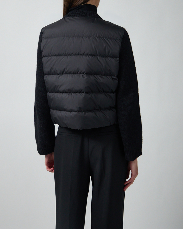 Moncler Cardigan Padded Alpaca & Wool Blend Black L