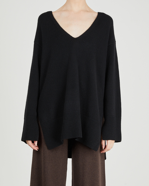 Cashmere Sweater Victoria V-Neck Black 1