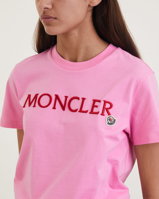Moncler T-Shirt Maglia Maniche Corte Ljusrosa S
