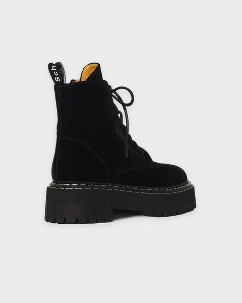 Boots Velvet Lug Sole Combat  Svart 2
