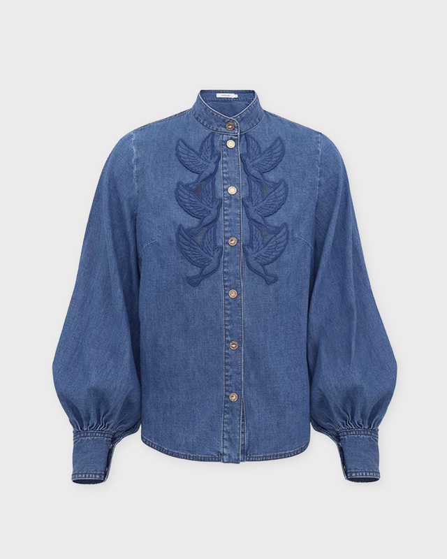 Zimmermann Shirt Denim Applique Ljusblå 2 (M-L)