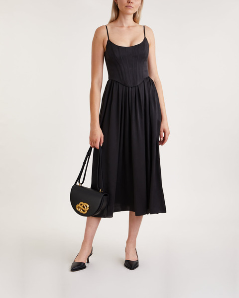 Dress Silk Corset Svart 2
