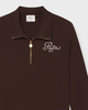 Ritz Paris x Frame Sweater Ritz Half Zip Polo Chocolate XL