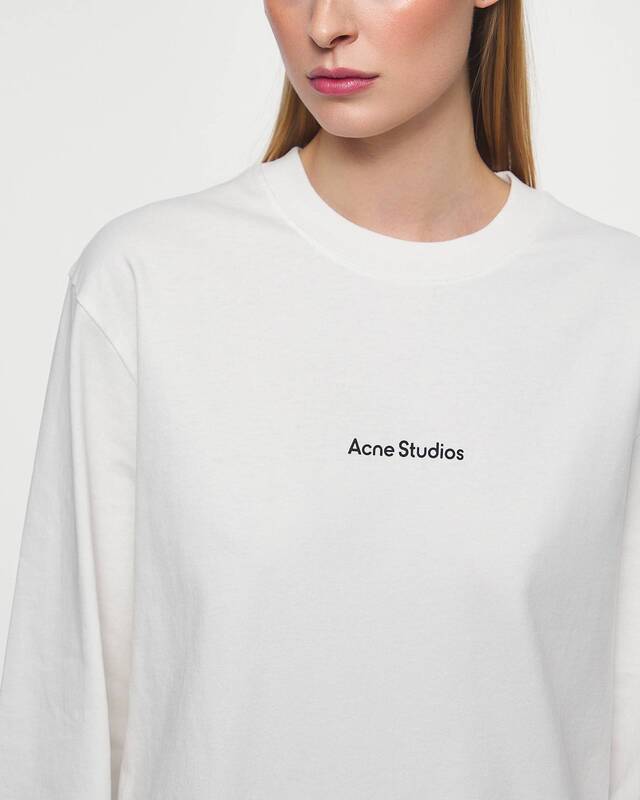 Acne Studios T-shirt Long Sleeve Logo White M