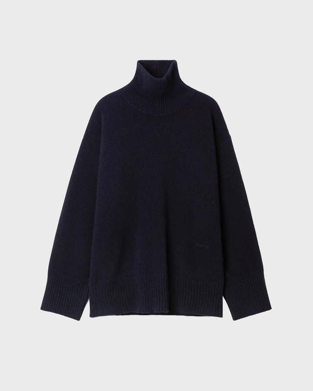 Dagmar Polotröja Soft Wool Turtleneck Navy XS