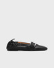 Ganni Ballerina Butterfly Strap Crinkle Oleate Black EUR 36
