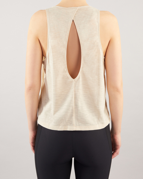 Texture Tank Open Back Beige 2