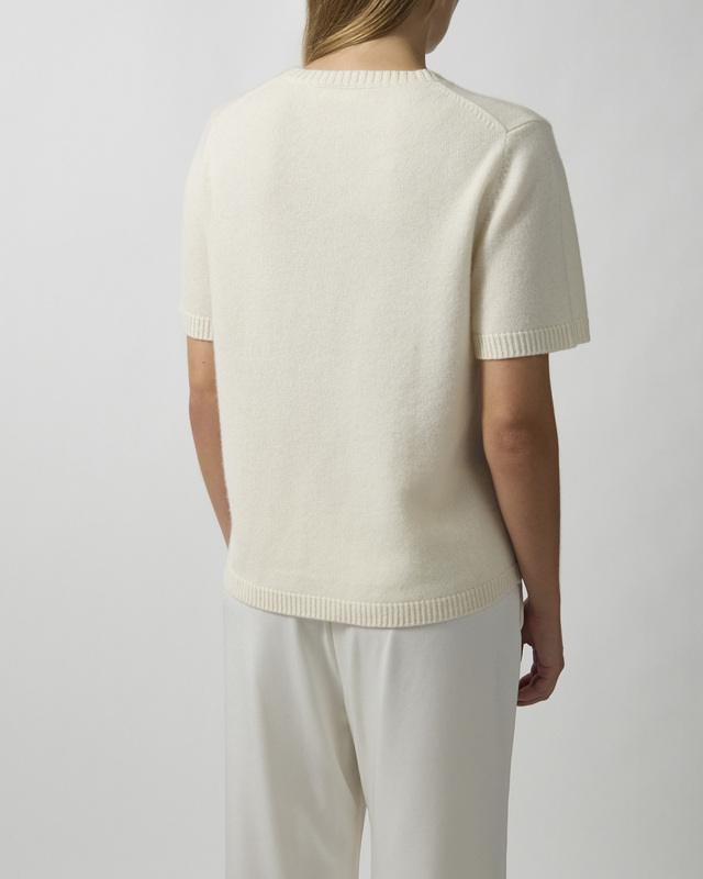 Soft Goat T-skjorte Oversized Cashmere White L