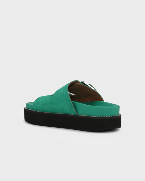 Sandaler Chunky Buckle Suede Grön 2