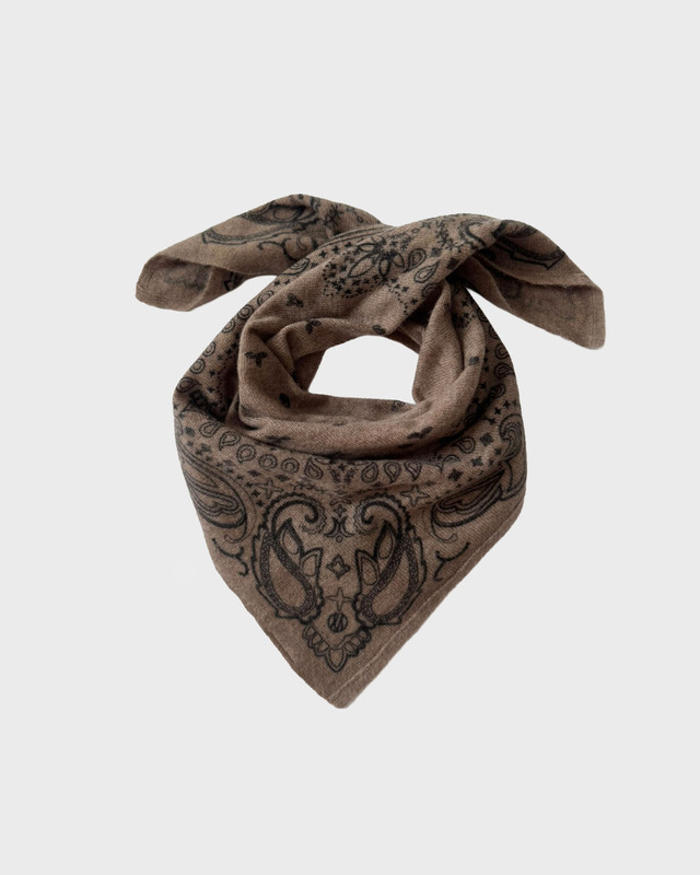 Le Scarf Tørklæde Cashmere Paisley Greige 65x65 ONESIZE