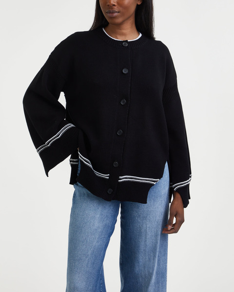 Cardigan Logo Cotton Black 1