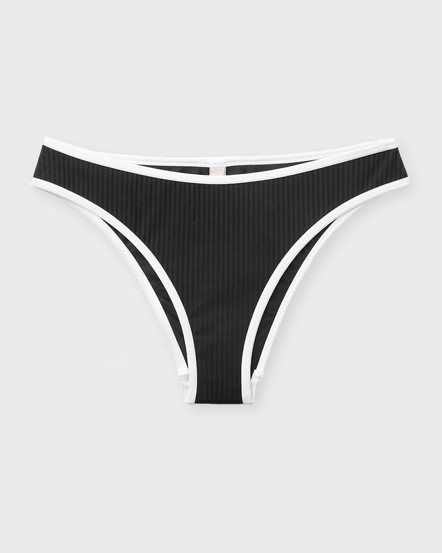 Seaquelle  Bikini Bottom Ribbed Black XS