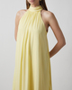 Malina Dress Sabrina Halterneck Ruffled Midi Light yellow S