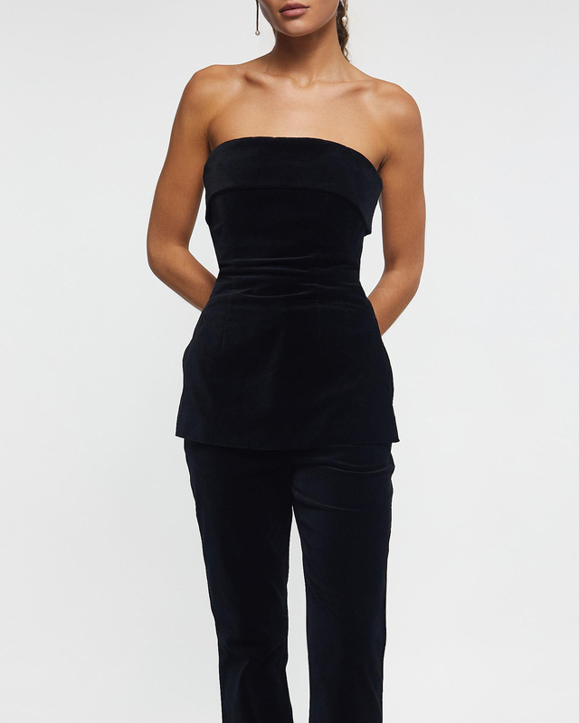 Wakakuu Icons Top Acha Velvet Black L