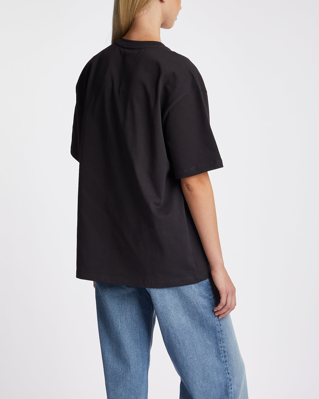 Ganni T-shirt Heavy Cotton Jersey Heart Phantom  M