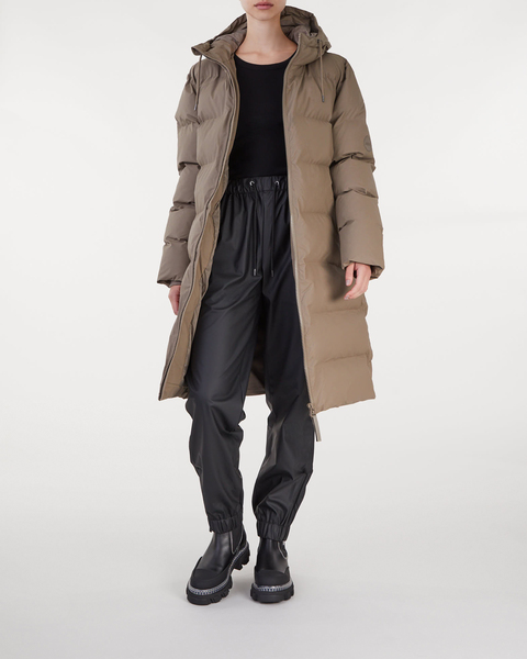 Long Puffer Jacket Taupe 2