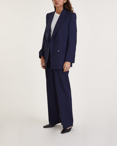 Trousers Pleated Tailored Navy 2
