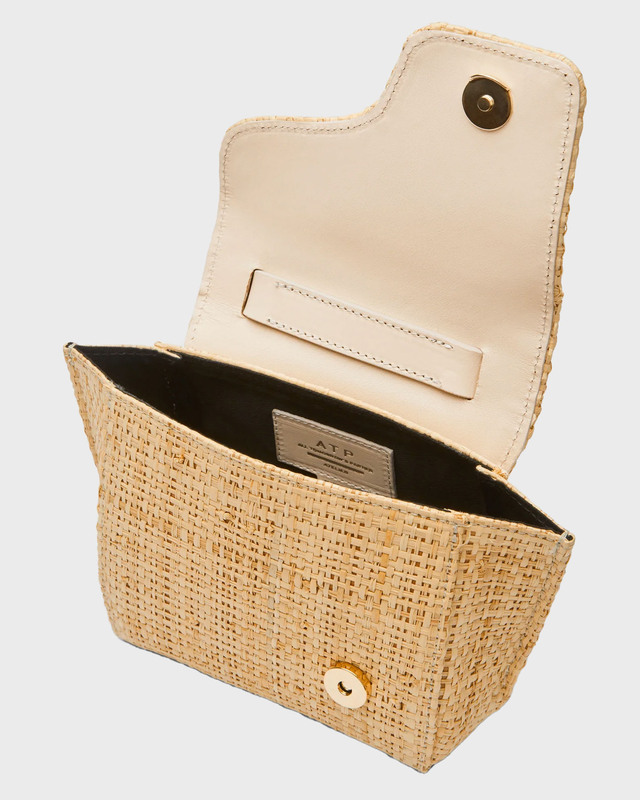 ATP Atelier Bag Montalcino Raffia/Vacchetta Natural ONESIZE