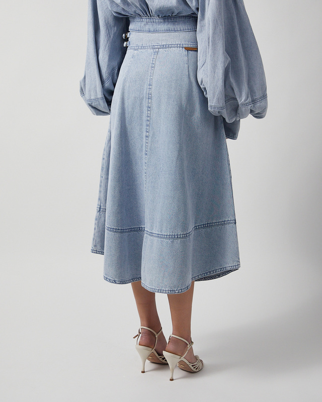 Zimmermann Skirt Denim Midi Denim 2 (M-L)