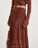 Acne Studios Skirt Crepe Midi Lace Brown 34