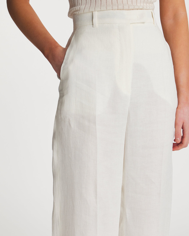 Max Mara Studio Trousers Alcano White IT 40 (EUR 34)