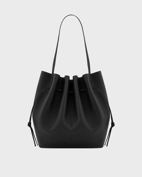 SCALLOP-TOTE-PEBBLE-GRAIN-LEATHER svart ONESIZE 1