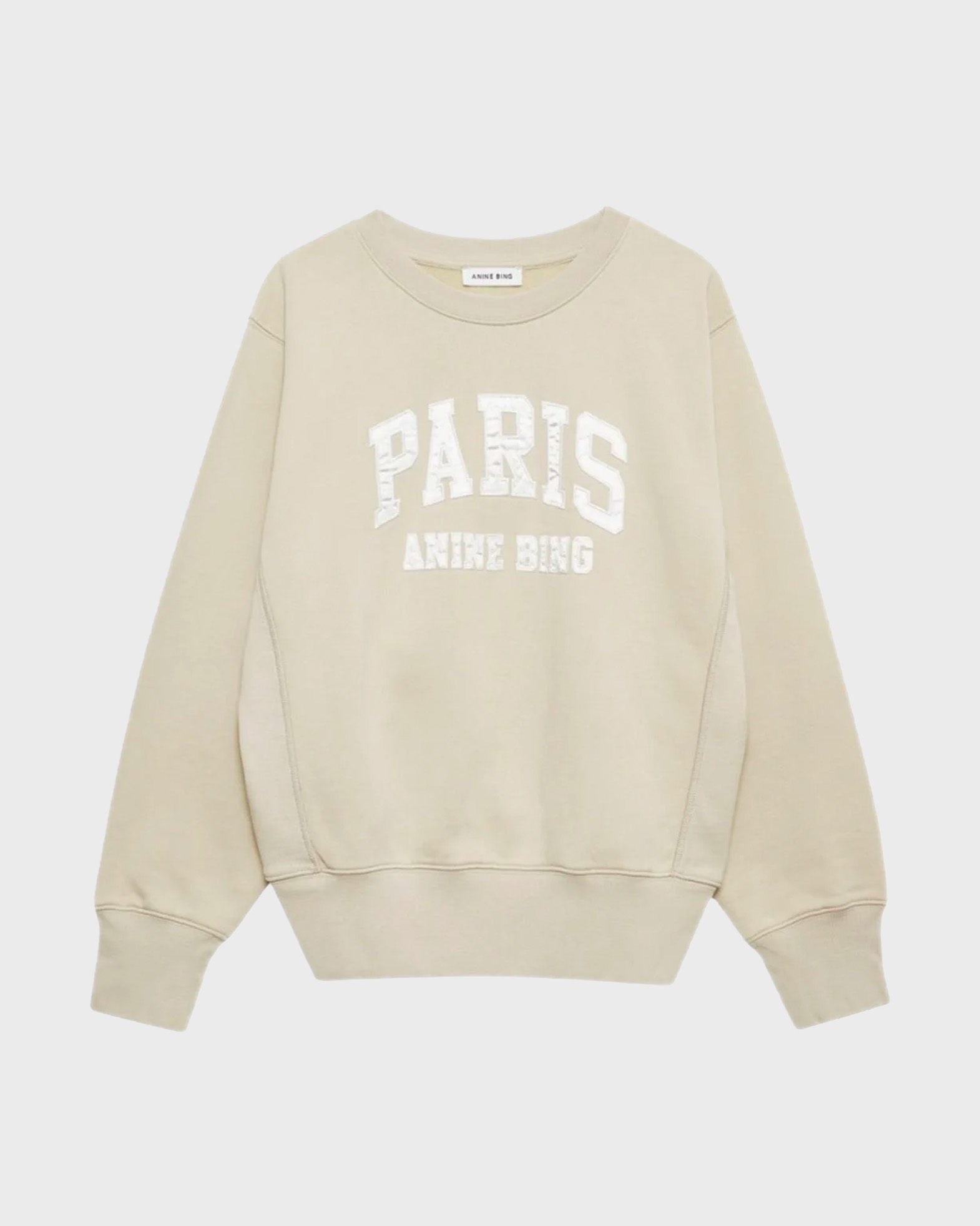 Anine Bing Women's Beige Sweater Harry Shrunken Paris L