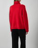 Soft Goat Striktrøje Folded Turtleneck Red M