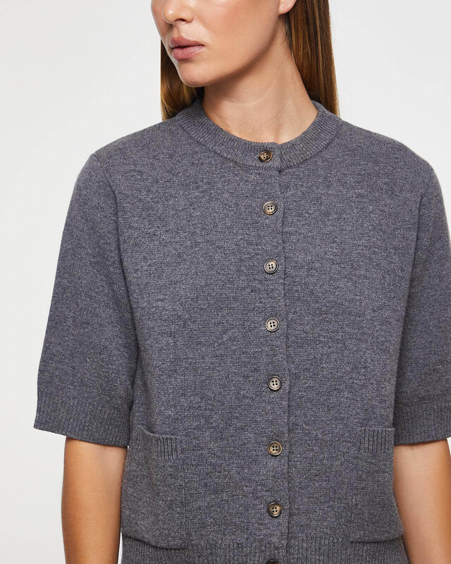 Wakakuu Icons Kofta Cara Wool Grå L