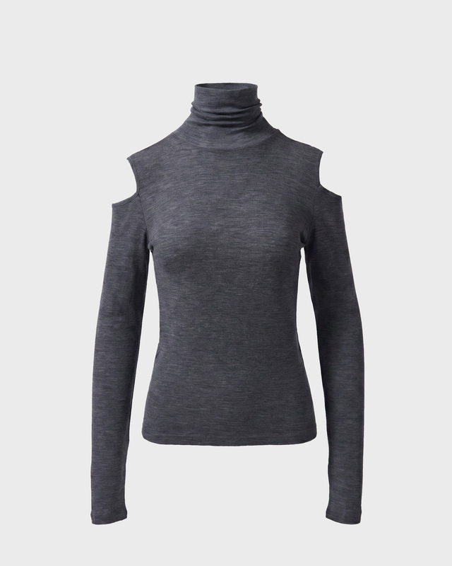 Wakakuu Icons Top Merino Wool Sania Cut Out Grey XS