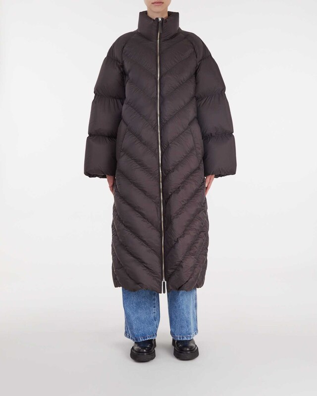Khaite Farrow Puffer Mörkbrun S