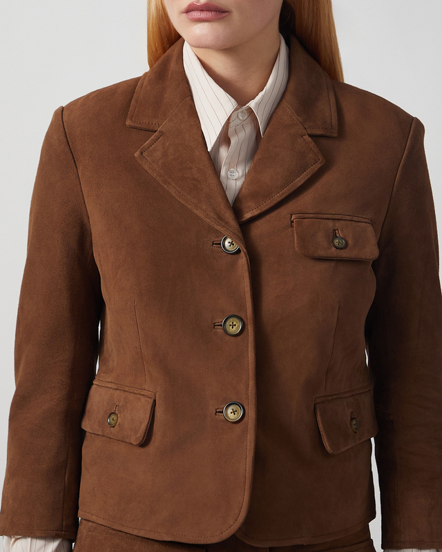 The Garment Jacket Suede Fitted Dark green UK 8 (EUR 36)