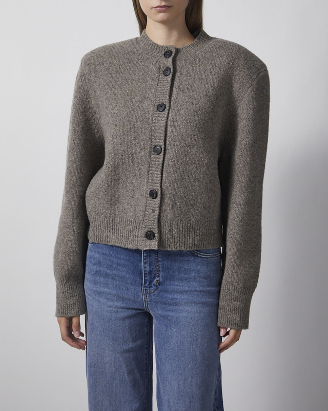 RÓHE Cardigan Statement Mouliné Taupe 40
