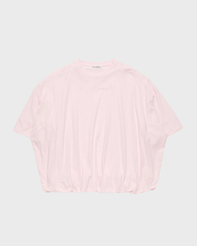 Acne Studios T-skjorte Logo Gathered Light pink XS