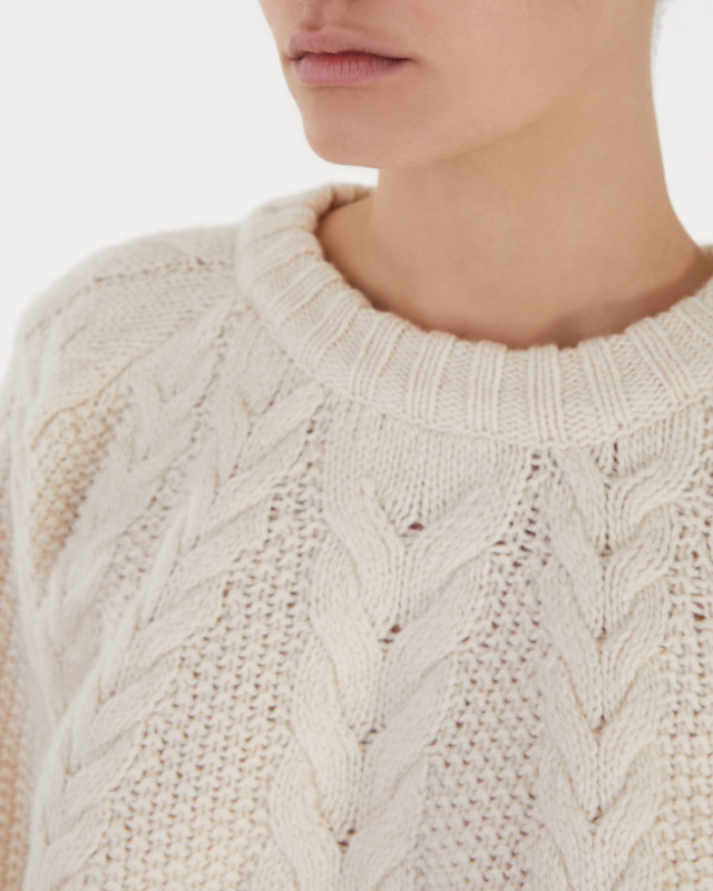 HOPE SWEATER CABLE Bone 40