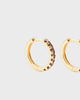 Izabel Display Earring Mini Hoop 15mm Brun ONESIZE