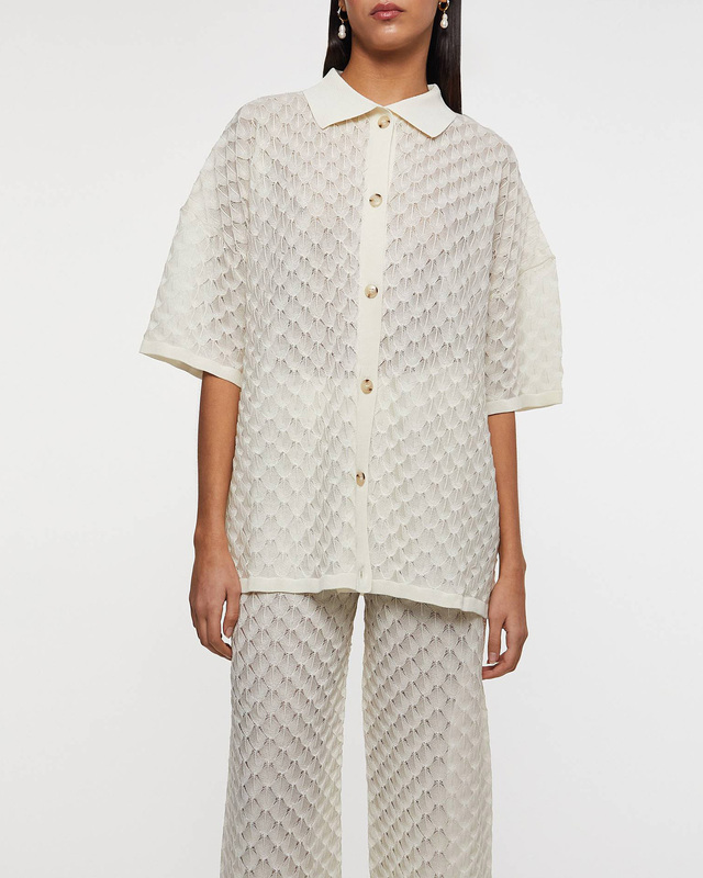 Malina Skjorta Moa Knitted  Beige XL