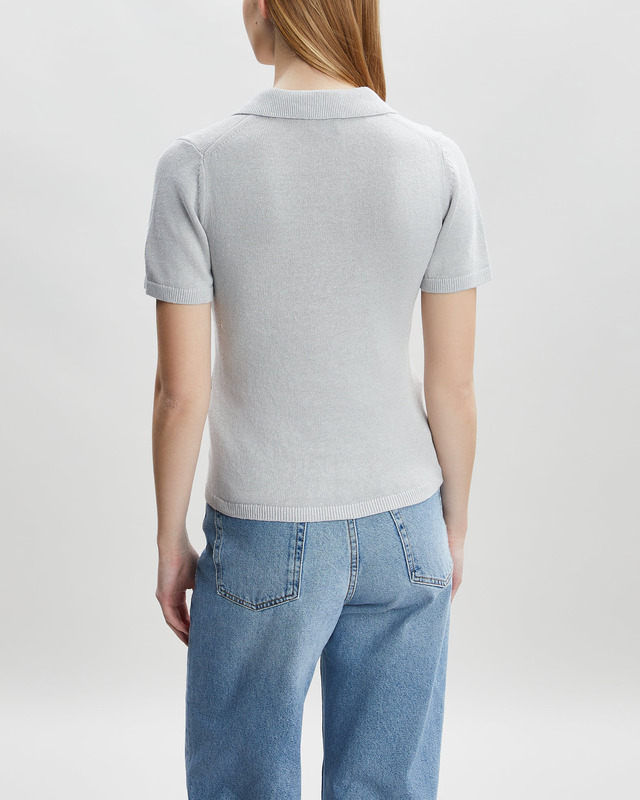 Filippa K Topp Cotton Linen Knit Ljusgrå L